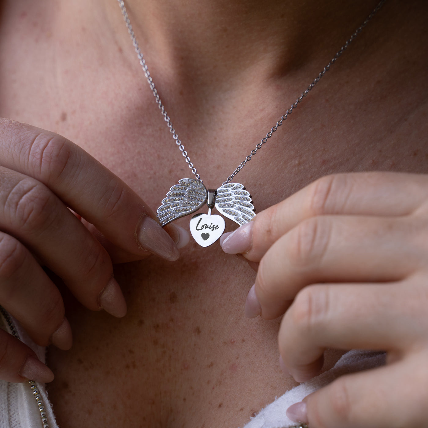 Collier Mon Ange avec Gravure Personnalisée